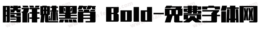 腾祥魅黑筲 Bold字体转换